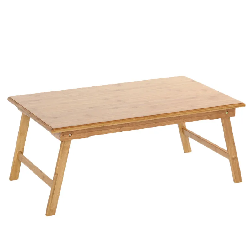 Durable Bamboo Laptop Desk Foldable Lazy Workstation Space-Saving Notebook Table High Load-Bearing Bed Desk Adjustable Study