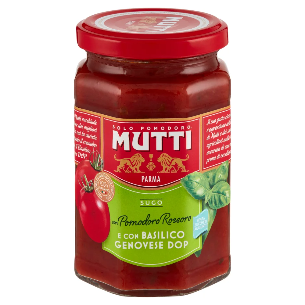 Mutti Sugo Simplice avec Basilico, 280g