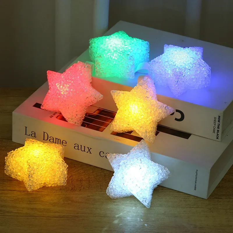 Veilleuse LED en forme d'étoile en acrylique, bande lumineuse anti-ald, lampe mignonne pour la performance de danse, accessoire photo sur scène