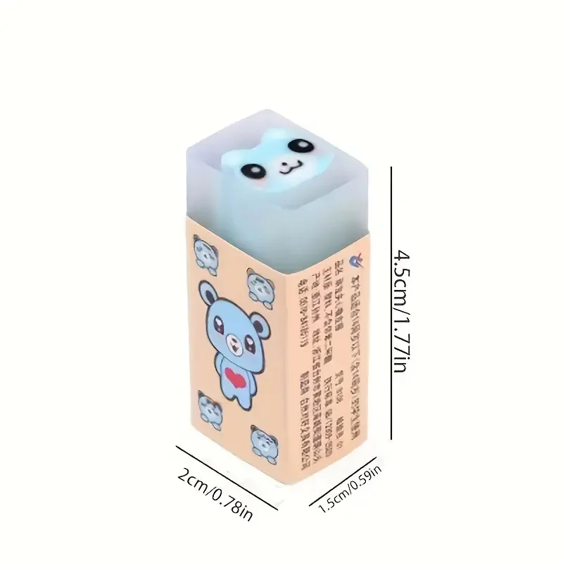 Clearance_3 pezzi/6 pezzi di gomma per animali carini, gomma gelatina creativa per cartoni animati con odore dolce, bel regalo per bambini e studenti_Continuo