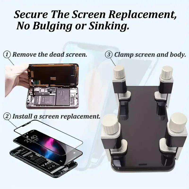 4 PCS Set Adjustable Phone Repair Clamp For Smartphones, Tablets, Laptops & Ipads- Phone Screen Securing Tools
