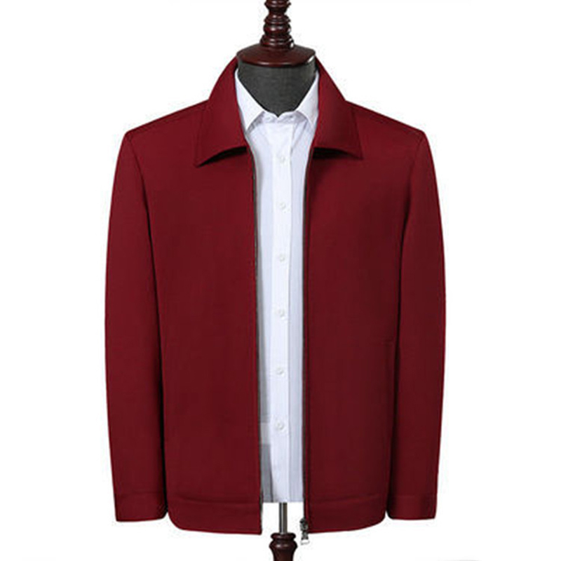 Veste d'affaires décontractée pour hommes, couleur unie, manches longues, poche à revers, fermeture éclair, manteau Slim, chaud, coupe-vent, automne