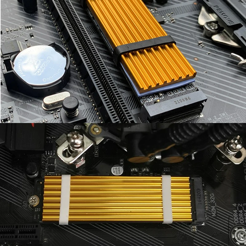 GPUHLOD M.2 SSD Dissipatore di calore M2 2280 Disco rigido a stato solido Radiatore in alluminio con cuscinetto termico in silicone PS5 PC desktop NGFF NVME