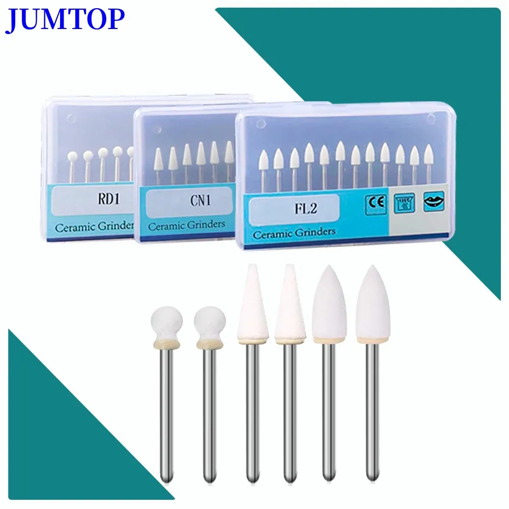 Dental White Stone Polieren FG Bohrer Kegel/Flamme/Runde Form Abrieb Bohrer Fit Für High Speed Handstück 1,6mm Zahnmedizin Material