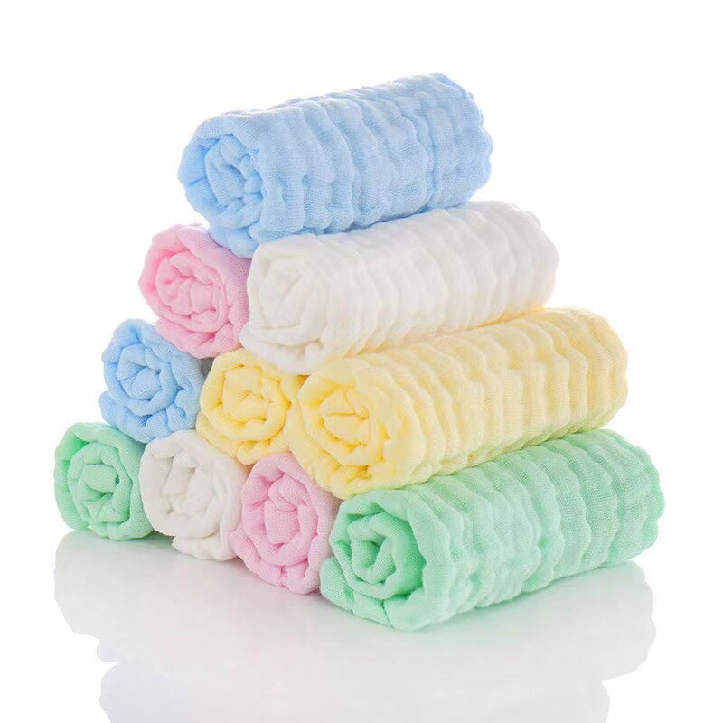 Serviettes en coton doux pour bébé, serviette de visage, mouchoir de bain, gant de toilette pour l'alimentation, lingette pour rot grill, 5 pièces, 30x30cm