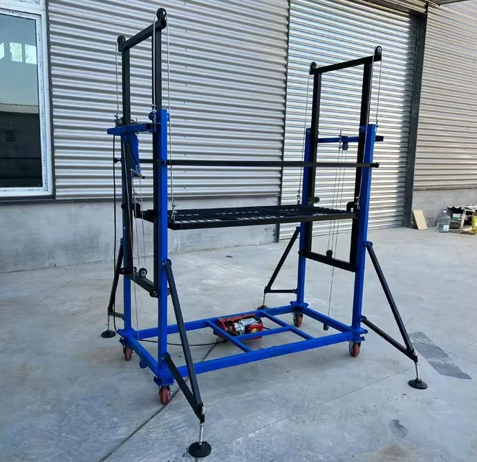 Andamio eléctrico para decoración de construcción, escalera de elevación eléctrica, plataforma elevadora de escalada de aluminio