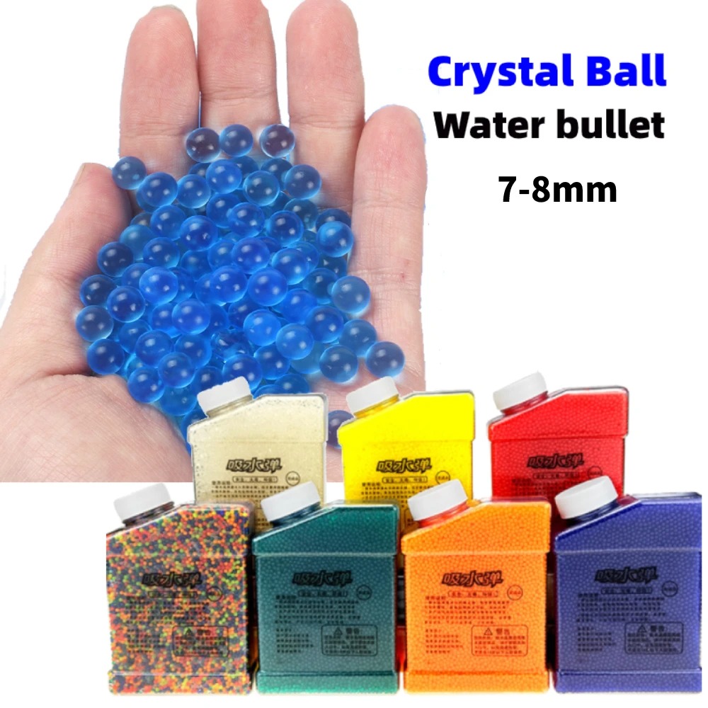 50000 pçs bolas de mármores de água balas crianças pistola de água brinquedo 7-8mm bb pistola tampa armas pelotas brinquedo bombeamento de água accessor