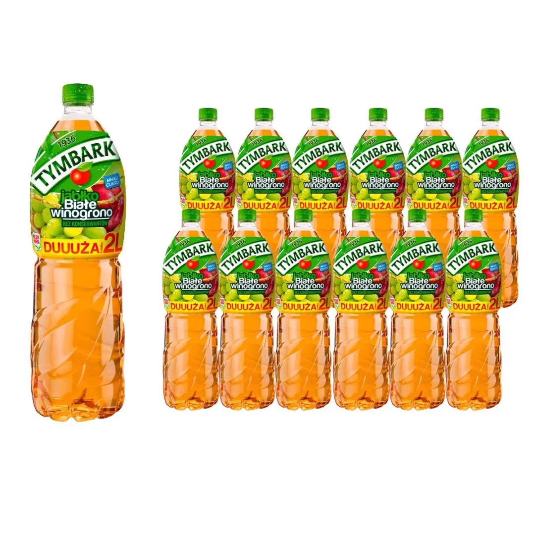 Tymbark Napój jabłko białe winogrono 2 l x 12 sztuk