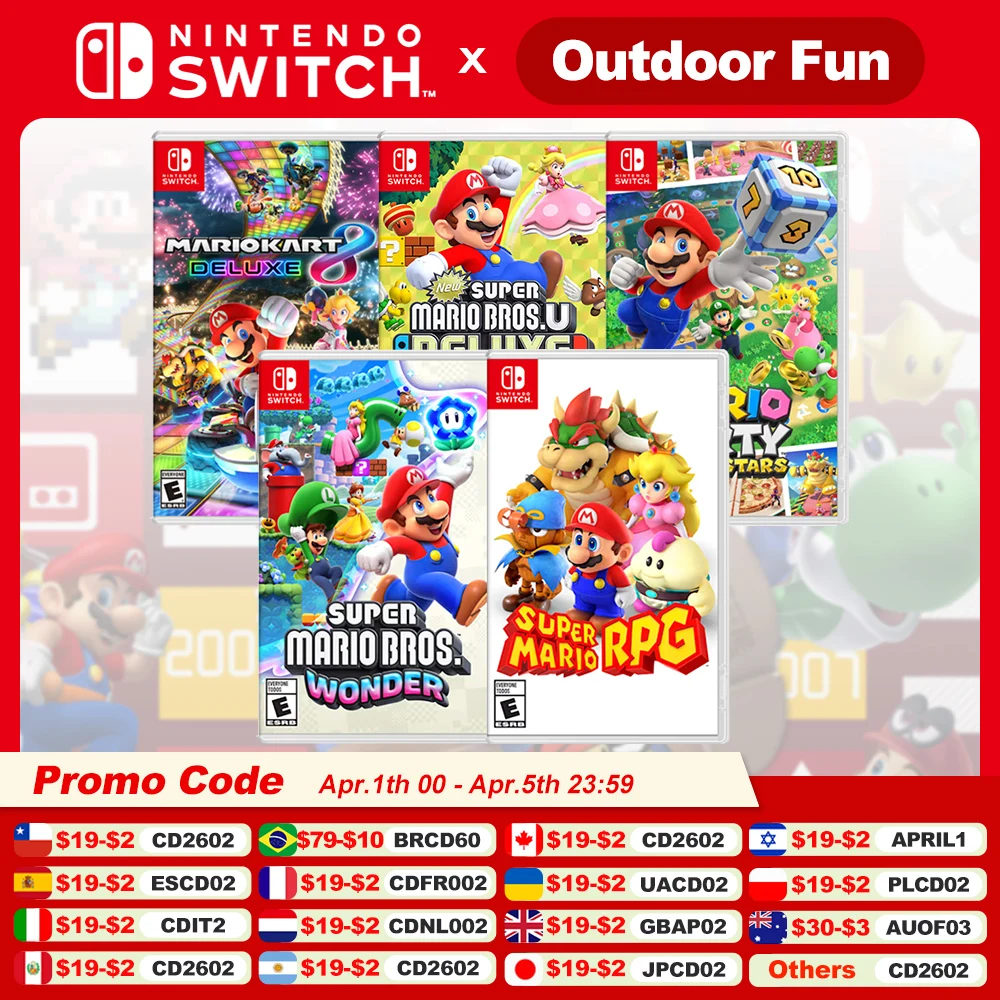 Juegos Ofertas de Super Mario Nintendo Switch Mario Bros Wonder Kart 8 RPG Mario Strikers Odyssey 3D World Fury U Deluxe Party Superstars