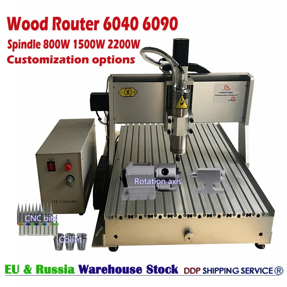 Ly cnc gravier maschine usb 6040 6090 3 achsen 4 achsen holz fräser graveur aluminium fräsen bohr drehmaschine unterstützung wassertank