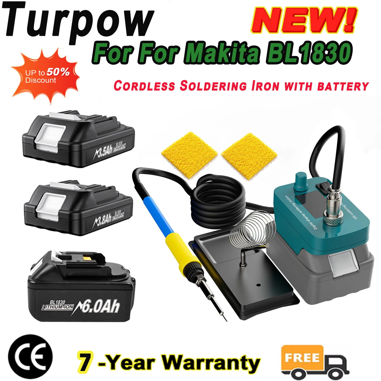 Беспроводной паяльник 60 Вт для Makita BL1830, аккумулятор 18 В, BL1840 BL1850, BL1860, аккумулятор для ремонта своими руками