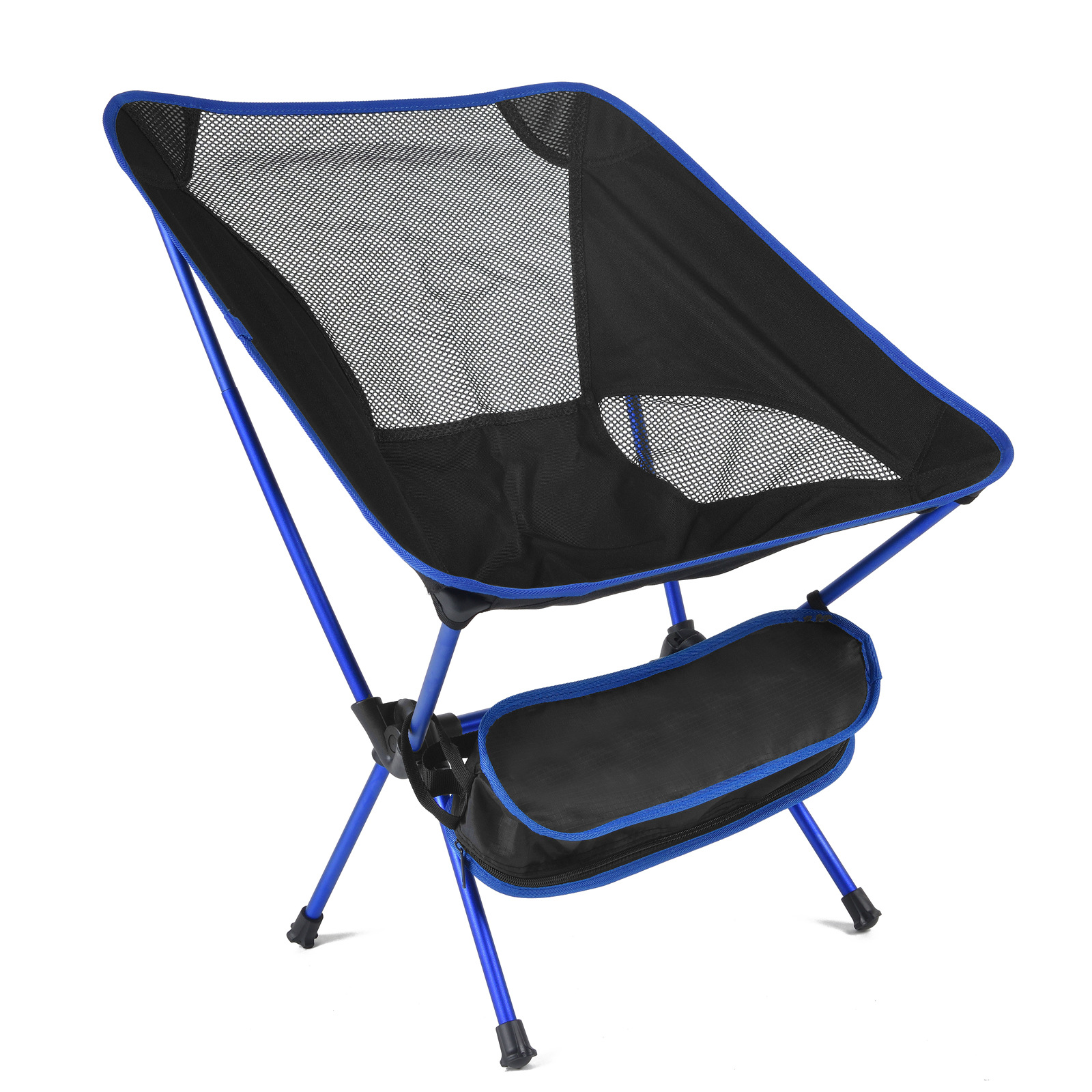 Silla portátil de playa con forma de luna, barbacoa de pesca, silla plegable de aleación ultraligera con autoconducción