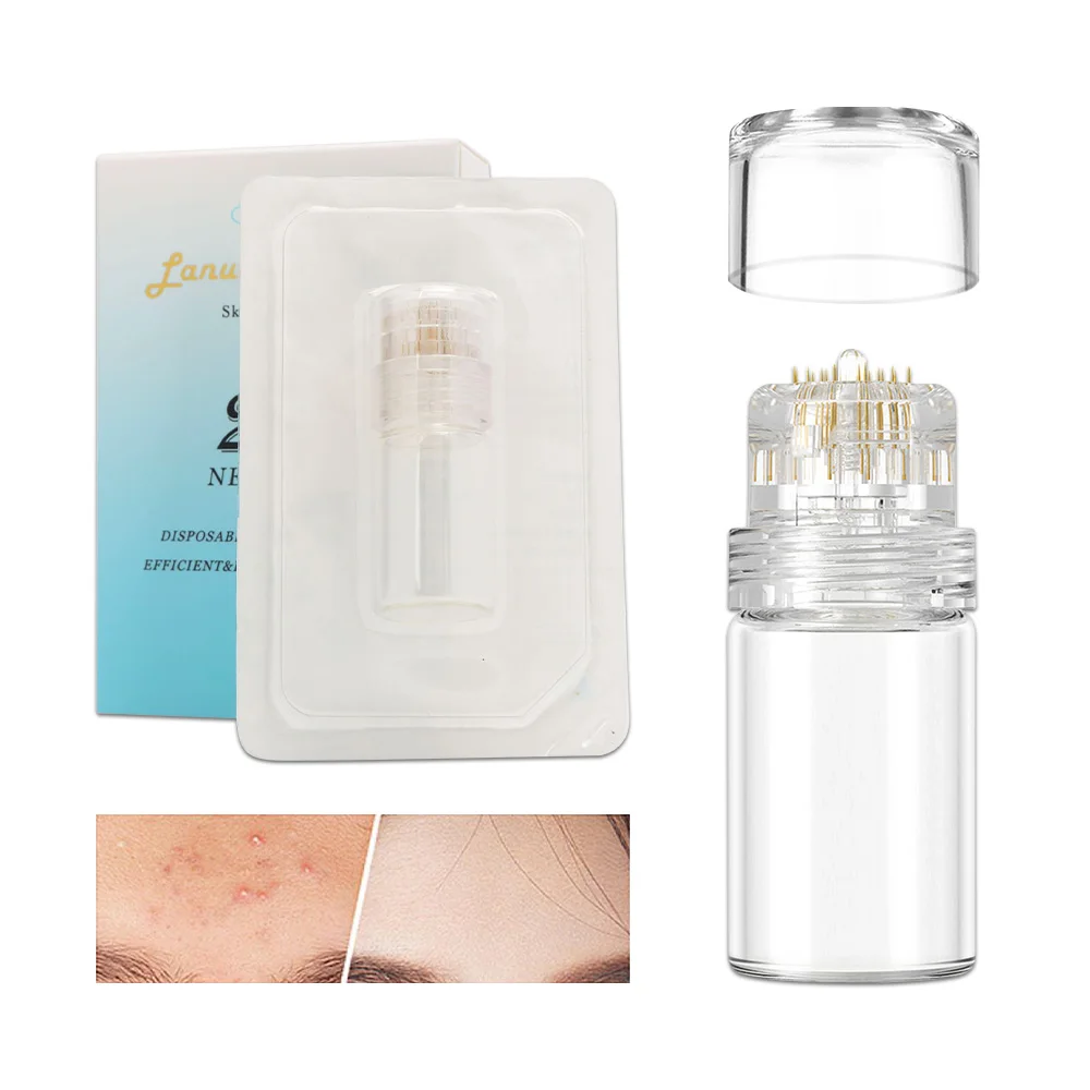 แบบพกพา Hydra 20 Pin Micro เข็มไทเทเนียมเคล็ดลับ Derma เข็มผิว Anti Aging ขาวขวดแสตมป์เซรั่มฉีดเครื่องมือนํากลับมาใช้ใหม่