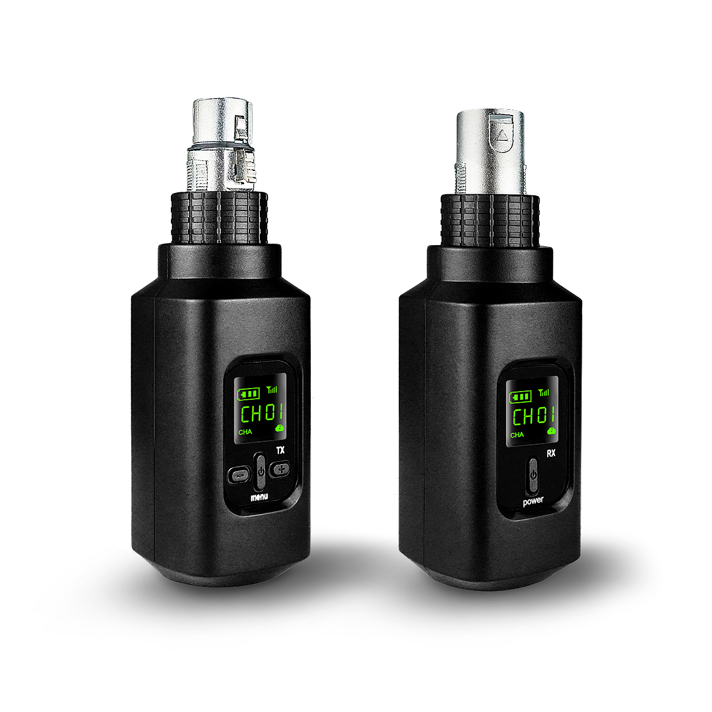 Wireless Microphone Converter UHF XLR Transmitter and Receiver System Support 0V 5V 48V for Dynamic and Condenser Microphone
