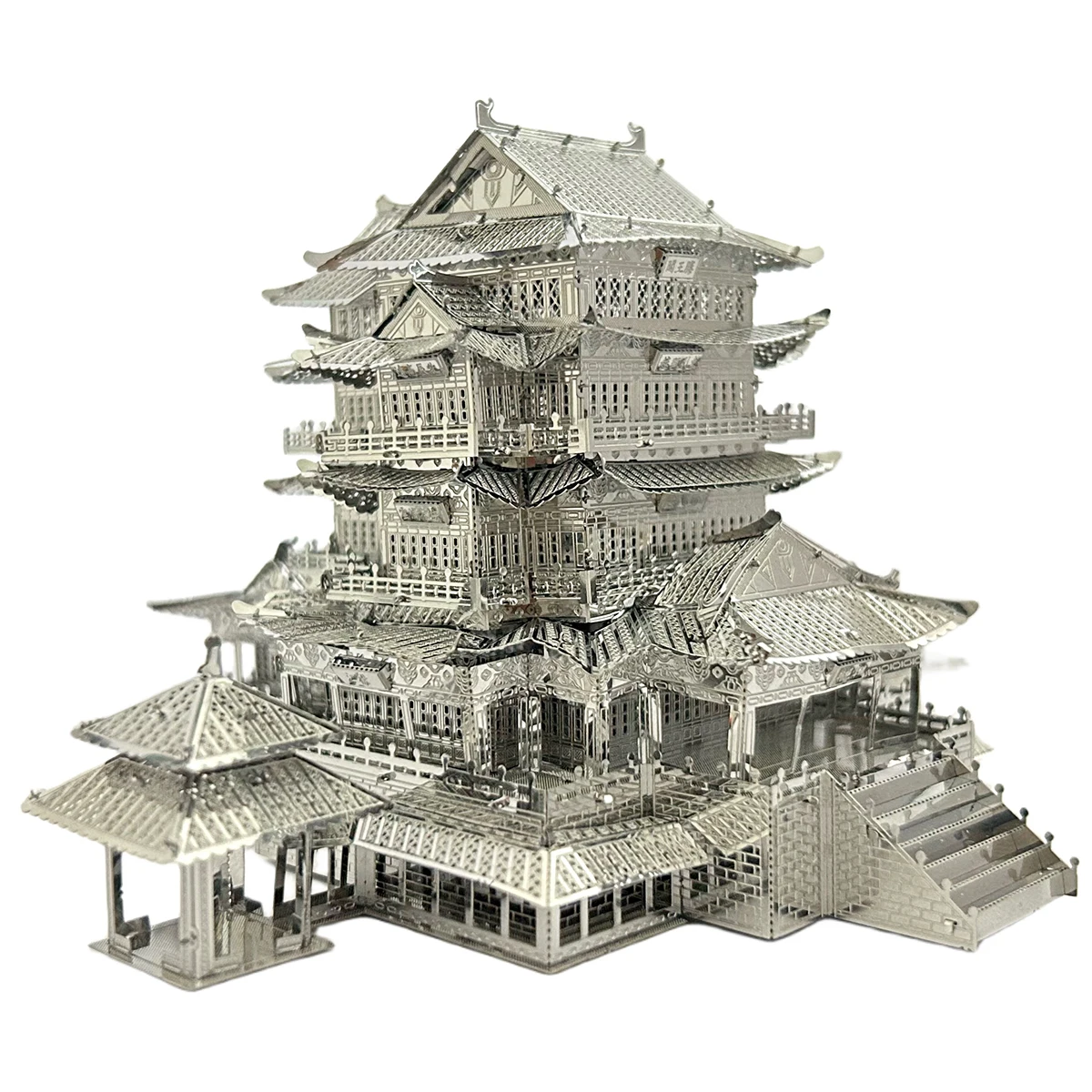 Tengwang pavillon 3D Puzzles en métal pour adultes bricolage Kits de modèles Mecha blocs Kit de modèle de chasse casse-tête Puzzle Fidget jouets