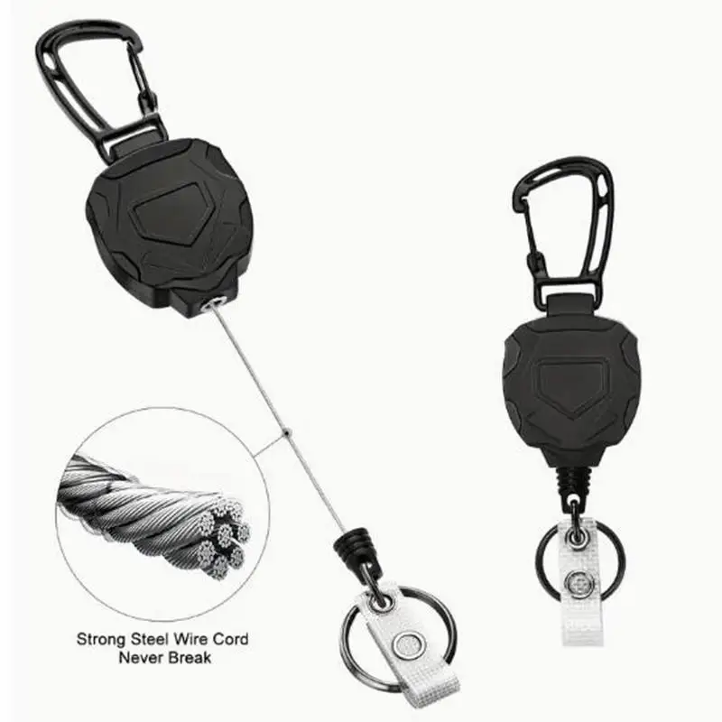 Clip per bobina per badge Custodia per carta di credito Custodia per carta bus Porta badge retrattile Clip per badge Porta ID resistente