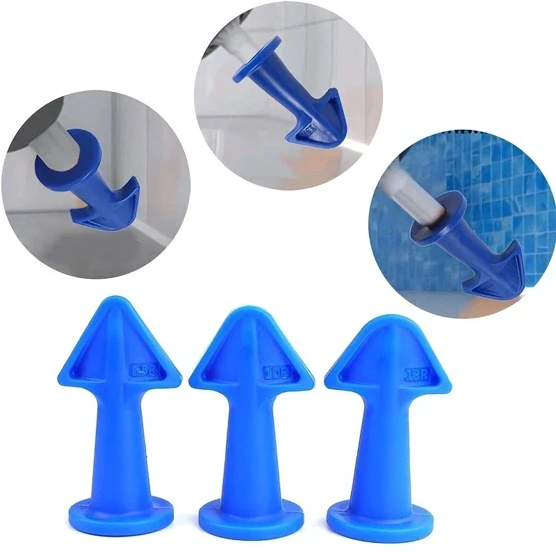 Grünes Kartuschenwerkzeug-Set, 3-teilig, Silikon-Dichtungsdüsen-Applikatoren, Kunststoff-Dichtungsmasse, Finishing-Werkzeuge für Küche, Badezimmer, Fenster