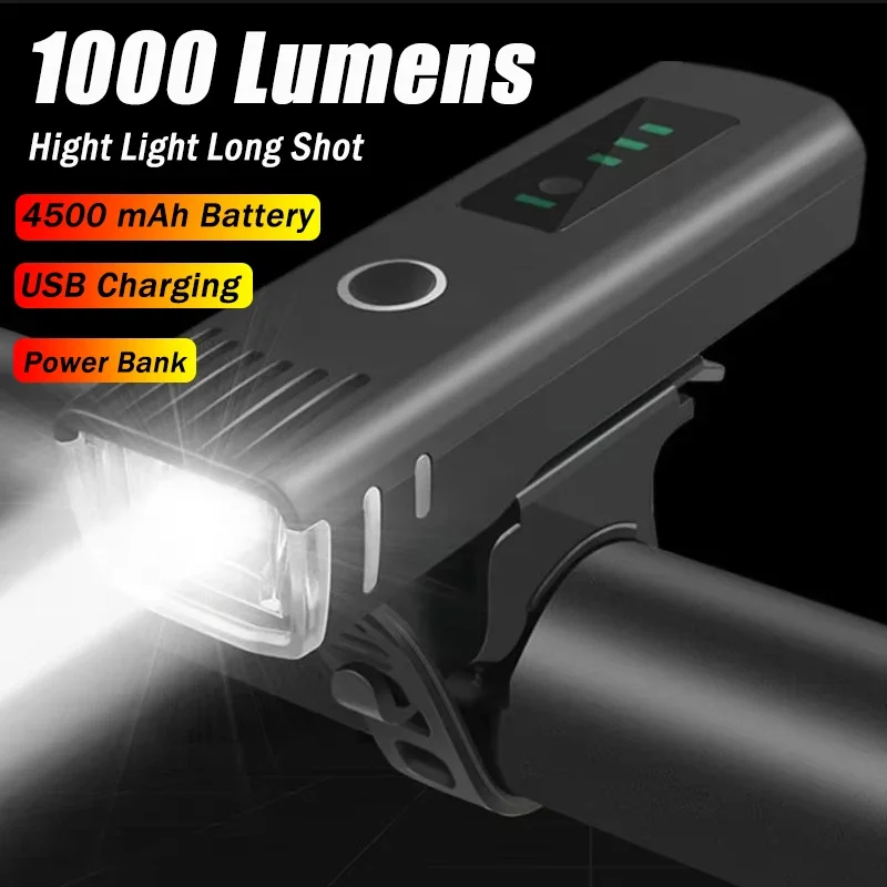 1000lm luz dianteira da bicicleta brilhante lanterna led lanterna recarregável usb mtb lâmpada traseira para ciclismo farol