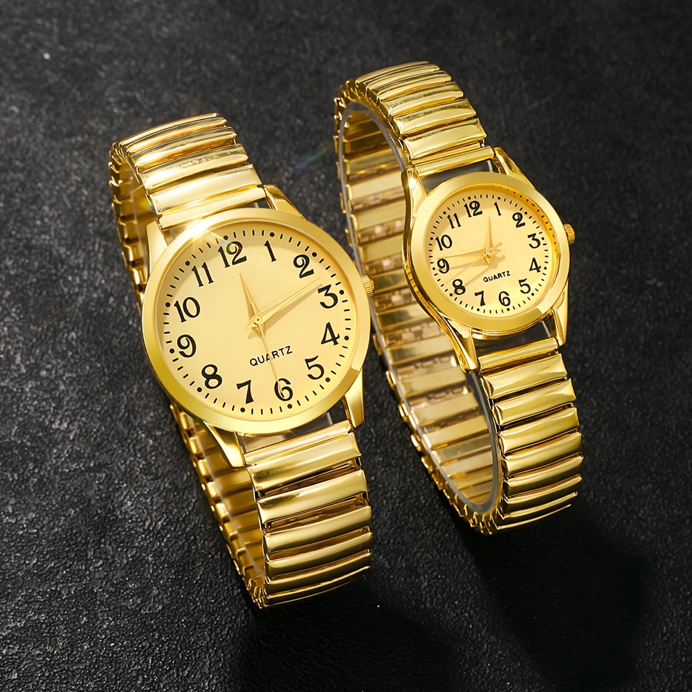 Relógio de torque de 2 peças moda masculina feminina conjunto de quartzo analógico