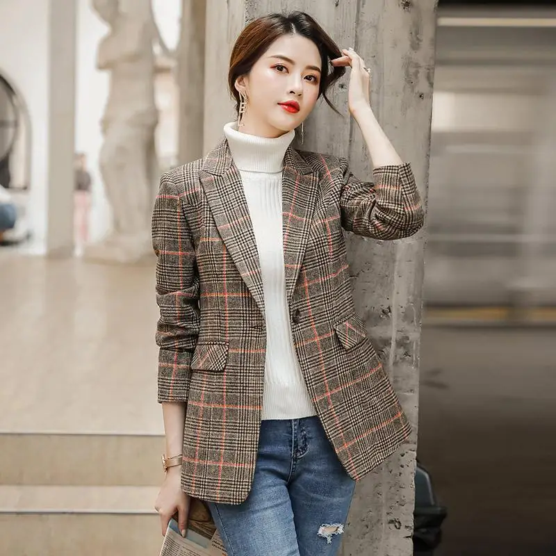 Ay1096 2020 Xuân Hạ Thu Đông Mới Nữ Thời Trang Công Sở Nữ Mặc Đẹp Áo Khoác Nữ Nữ OL Phù Hợp Với Áo