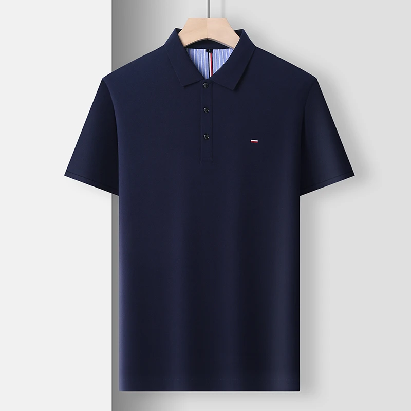 Casual mode-poloshirt voor heren, ademend en comfortabel geborduurde top