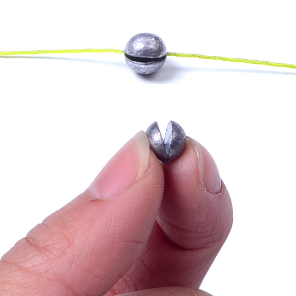 DNDYUJU 50 pz Rotondo Split Shot Pesi Da Pesca Piombo Esplosione Zavorra Da Pesca Galleggiante Peso Attrezzatura Strumento Accessori Per la Pesca