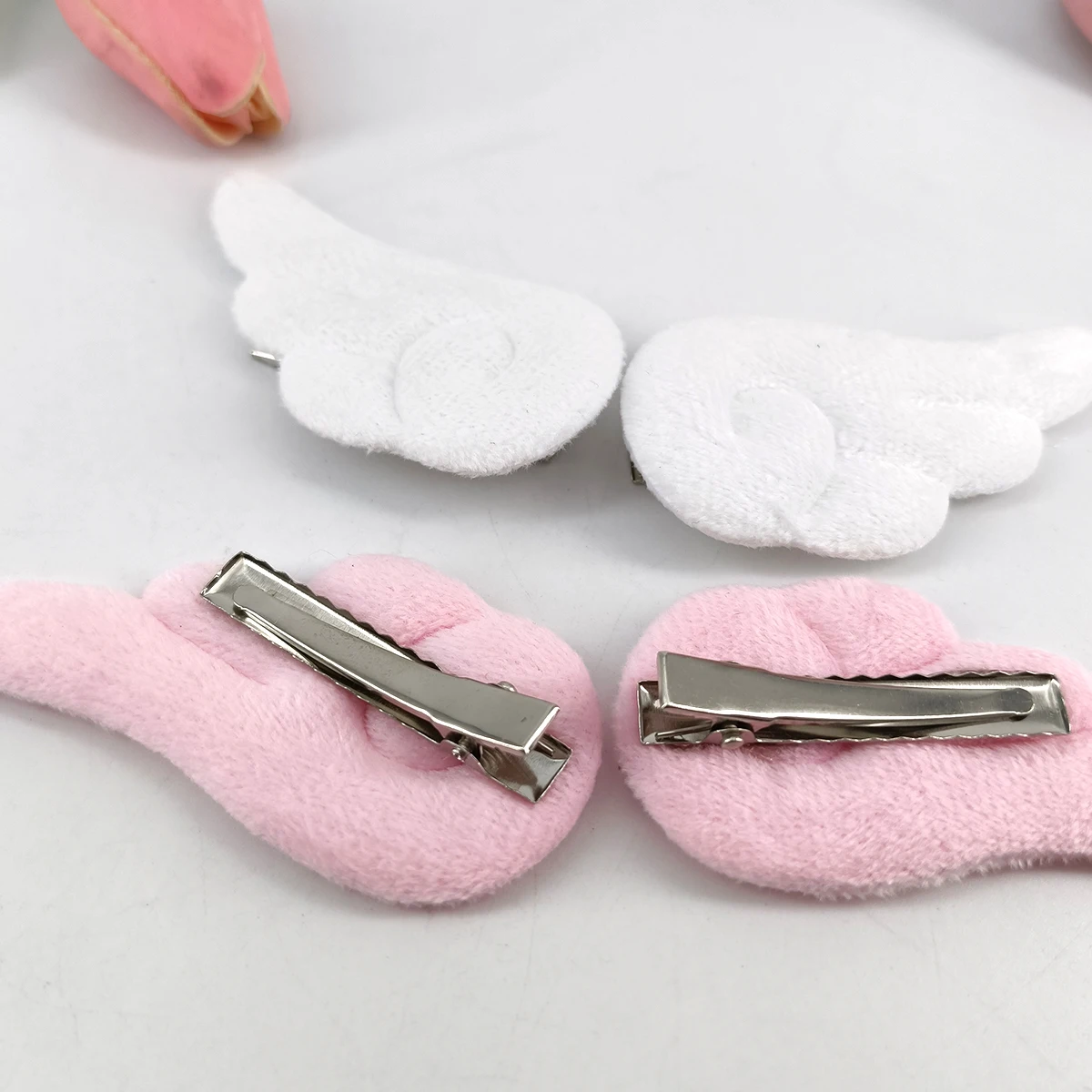 2 個/20 個 5 センチメートル天使の羽超かわいい天使の羽ぬいぐるみヘアピンガールヘアクリップアクセサリーバレッタヘアグリップ頭飾り帽子