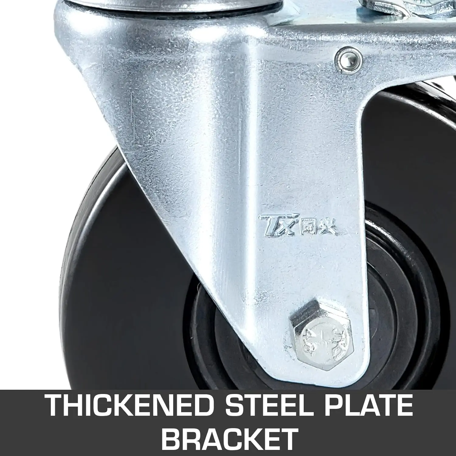 Baker Scaffold Wheels 5" Scaffolding Rubber Swivel Caster Wheels with Dual Locking Heavy Duty Casters