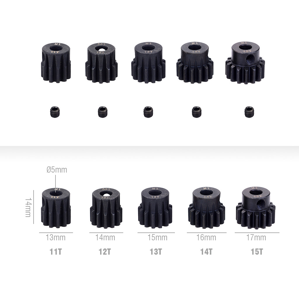 M1 5mm 11T 12T 14T 15T 17t 18t 20T 21t 22T 24T 25T 26T 28T 30T stahl metall Ritzel Motor Getriebe Für 1/10 1/8 1/7 RC Modell Auto Motor