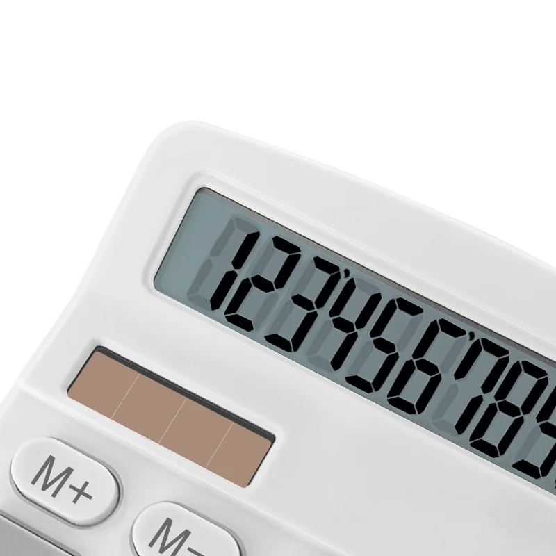 Calculadora con pantalla LCD grande de 12 dígitos Calculadora de función estándar con energía dual solar y batería para oficina de escritorio básica en el hogar