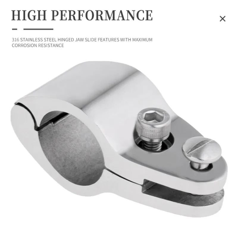 316 ステンレス鋼フィッティングボートビミニトップヒンジ付き 22 ミリメートル 25 ミリメートル 30 ミリメートル 32 ミリメートルジョースライド簡単にインストールマリンハードウェア