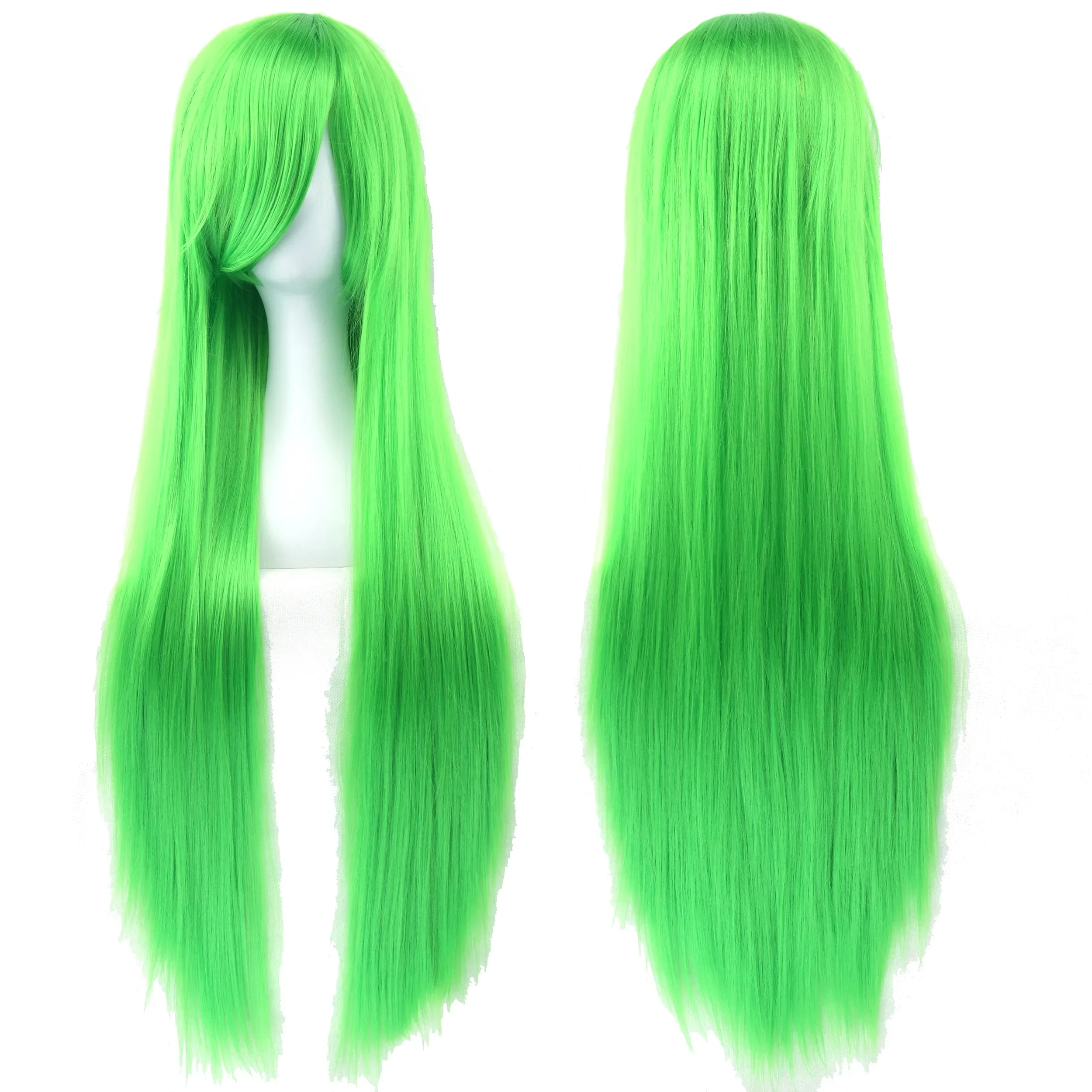 80 ซม.ยาวตรงวิกผมสังเคราะห์-หญิง Sliver วิกผมสีเทาสีชมพูสีฟ้าสีขาวคอสเพลย์วิกผมสําหรับผู้หญิงผมปลอม