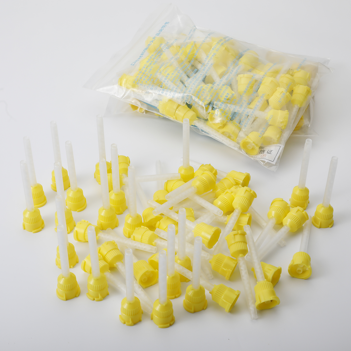 Wegwerp Tandheelkundige Afdruk Mengtips 1:1 Intraorale Afdrukingssproeiers Siliconen Rubber Pistool Transportende Mengbuis