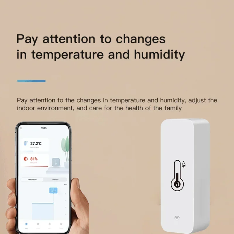 Умный гигрометр Tuya BT с поддержкой Bluetooth и управлением через приложение