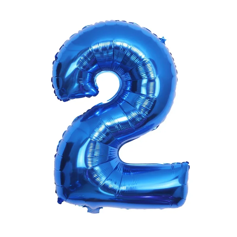Globo de aluminio de 32 pulgadas, número 0 1, 2, 3, 4, 5, 6, 7, 8, 9, fiesta de cumpleaños para niños y niñas, globos azul profundo, suministro para fiestas, 1 ud.