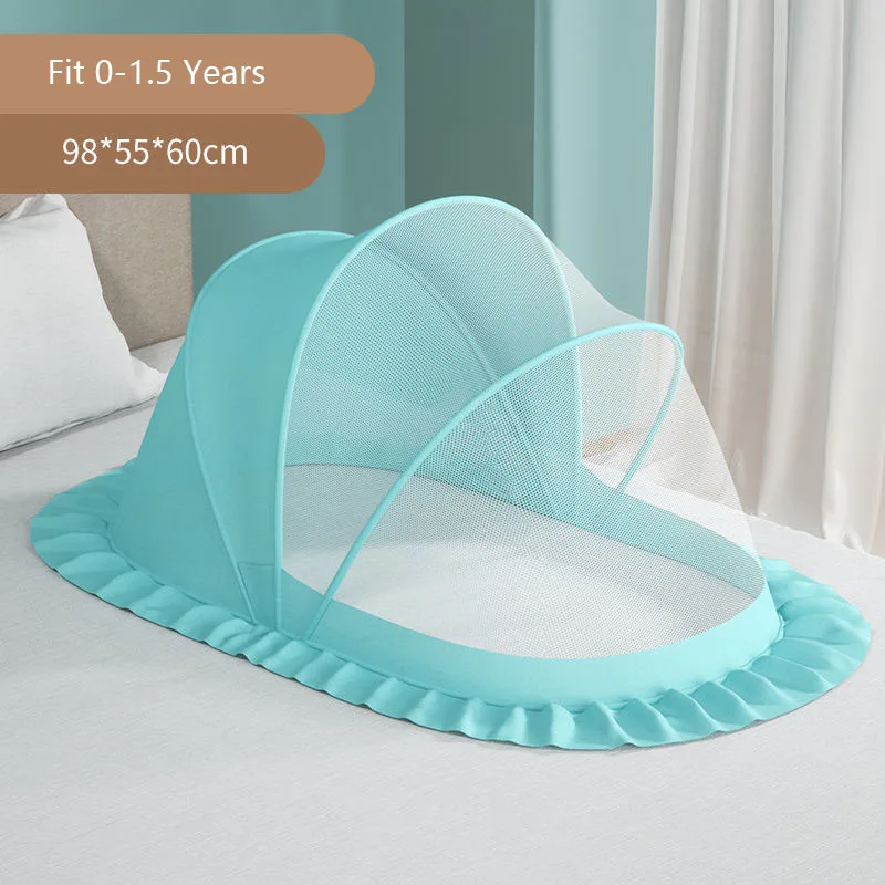 Mosquitera para cama de bebé, mosquitera plegable de cobertura completa para cama, mosquitera portátil transpirable para cuna de recién nacido