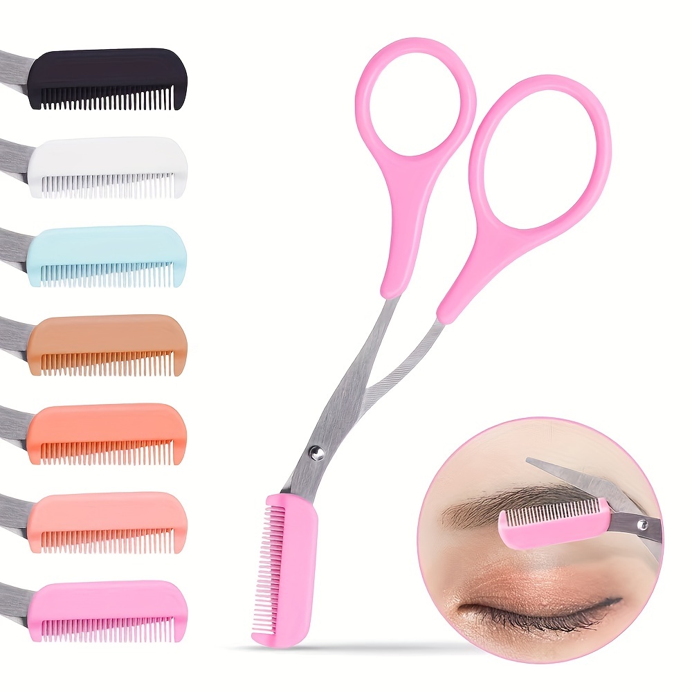 Precision Stainless Steel Eyebrow Trimmer - Multifounction Comb for Hair Removal, Pro Grooming & Shaping, Ultra-Smooth Shaving
