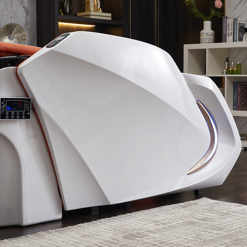Cama de champú de masaje eléctrico para peluquería, tratamiento de cabeza, fumigación, lavado automático