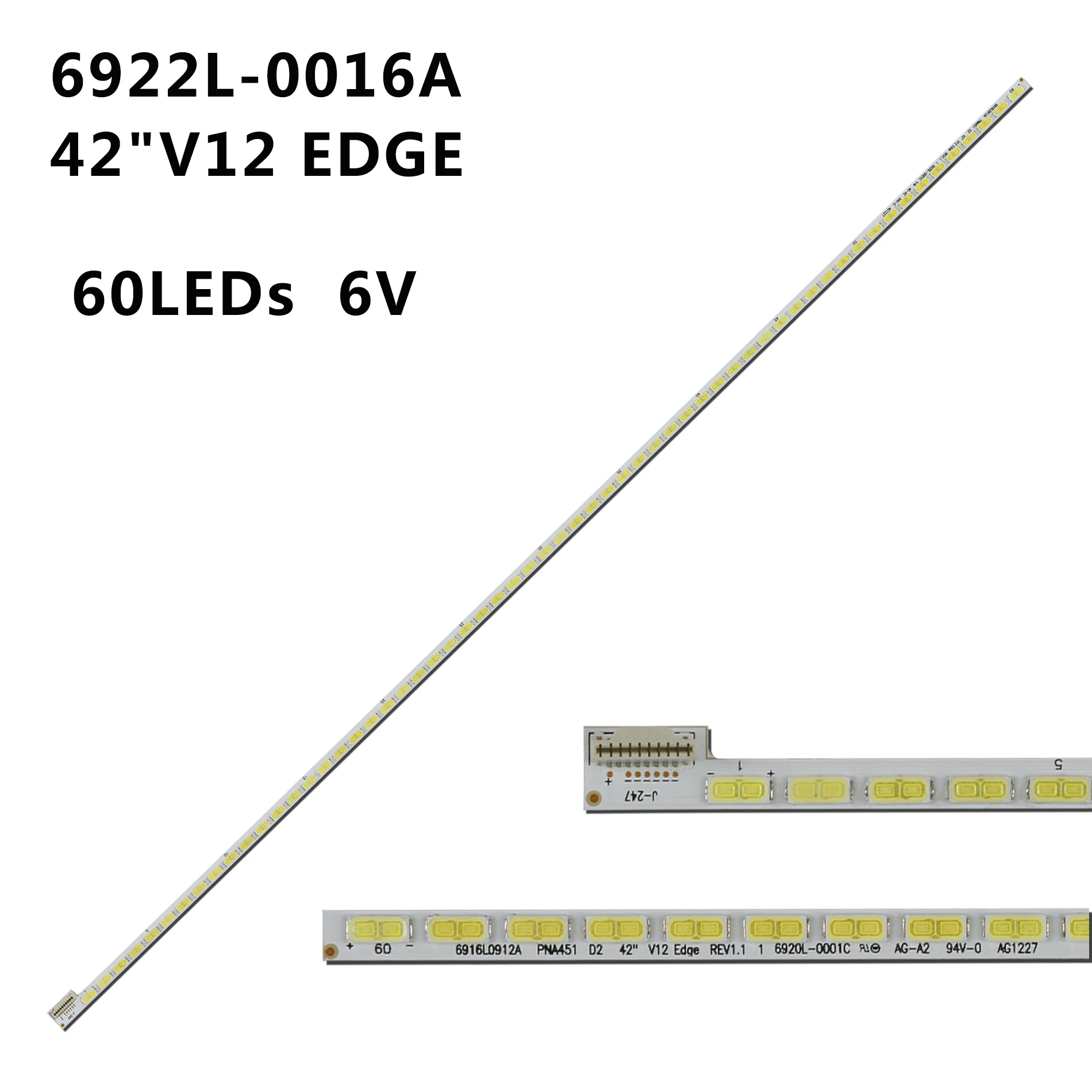 LED-Hintergrundbeleuchtungsstreifen für 42" V12 Edge REV1.1 REV1.0 6920L-0001C 42LS4100 LC420EUN 42LM620T 42LM6200 42LM620S 42LM615S 531MM