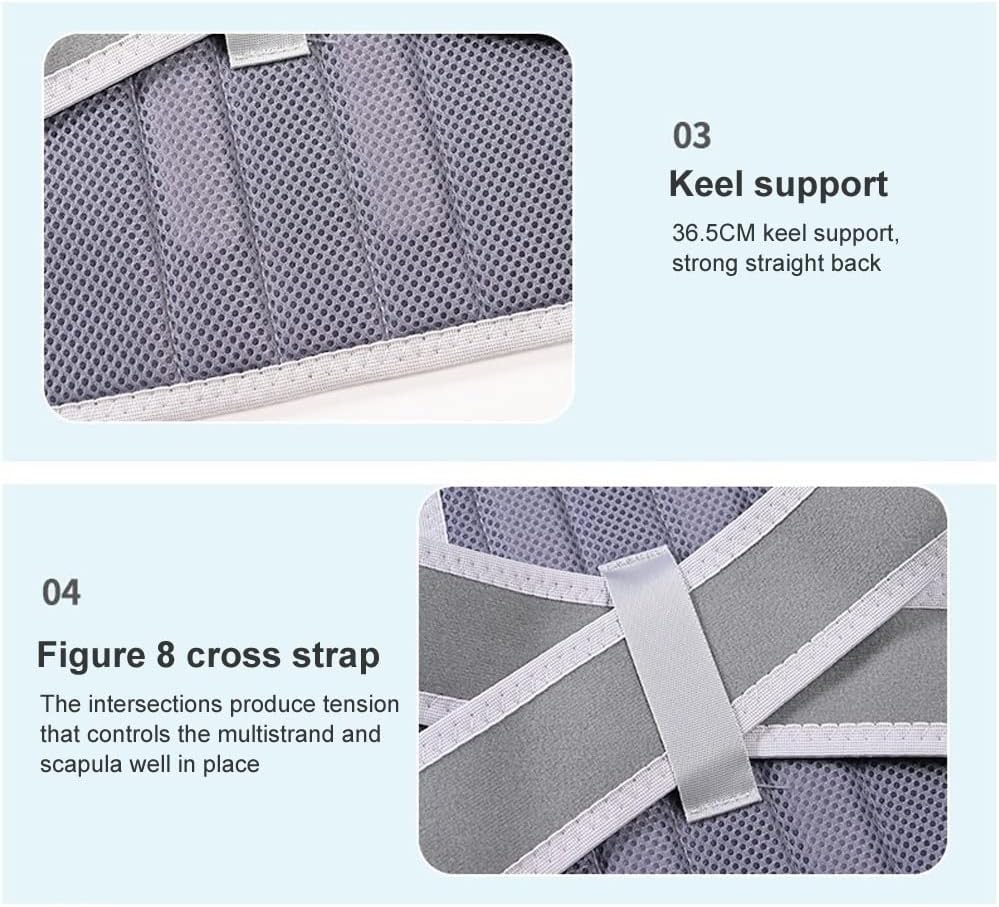 Back Brace Posture Corrector for Women & Men, Adjustable Back Lumbar Support Belt Shoulder Posture Support for Improve Scoliosis