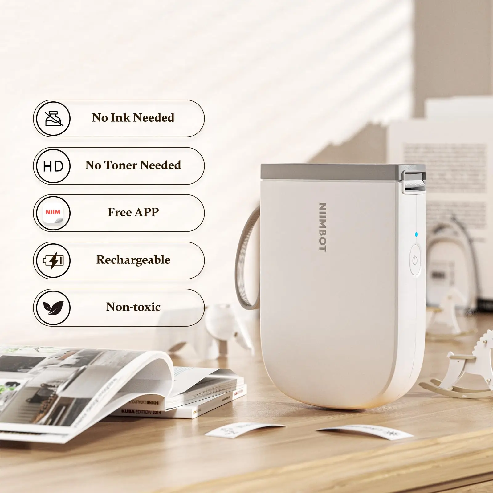 Niimbot D11/D110 Label Maker Wireless Pocket Self-Adhesive Name Tag Sticker Printer for Home Office