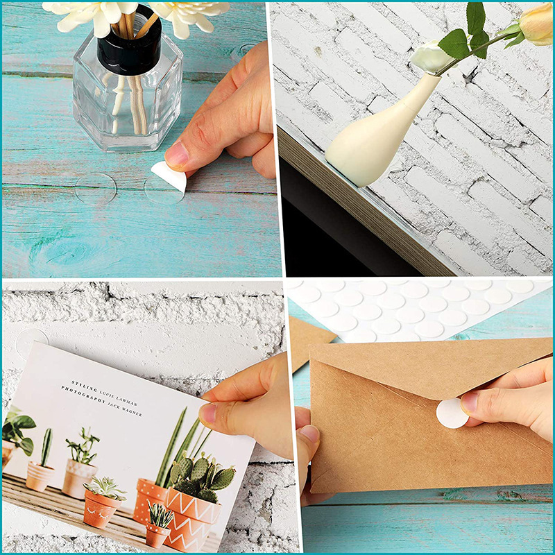 50/70pcs Nano Gel Mat Transparent Tape Round Traceless Removable Sticky Double-Sided Adhesive Tape for DIY Craft Poster Hand Dec