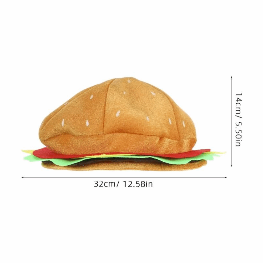 Creativiteit Decoratieve Hamburger Hoed Comfortabel Schattig Hamburger Hoofddeksel Grappig Unisex Prestaties Prop Hoed Feestkostuum Accessoires