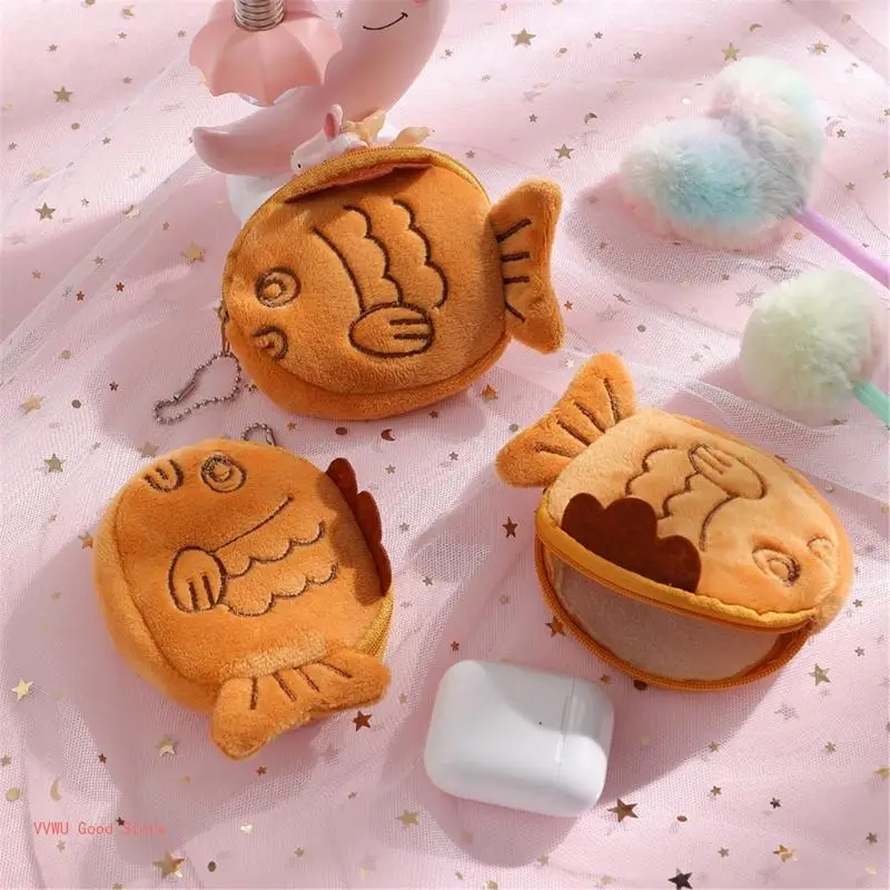 Phụ Nữ Túi Đựng Tiền Xu Hình Cá Dễ Thương Nghe Túi Bảo Quản Thay Đổi Nhỏ Ví Động Vật Biển Ví Tiền, Sang Trọng Nghe Chụp