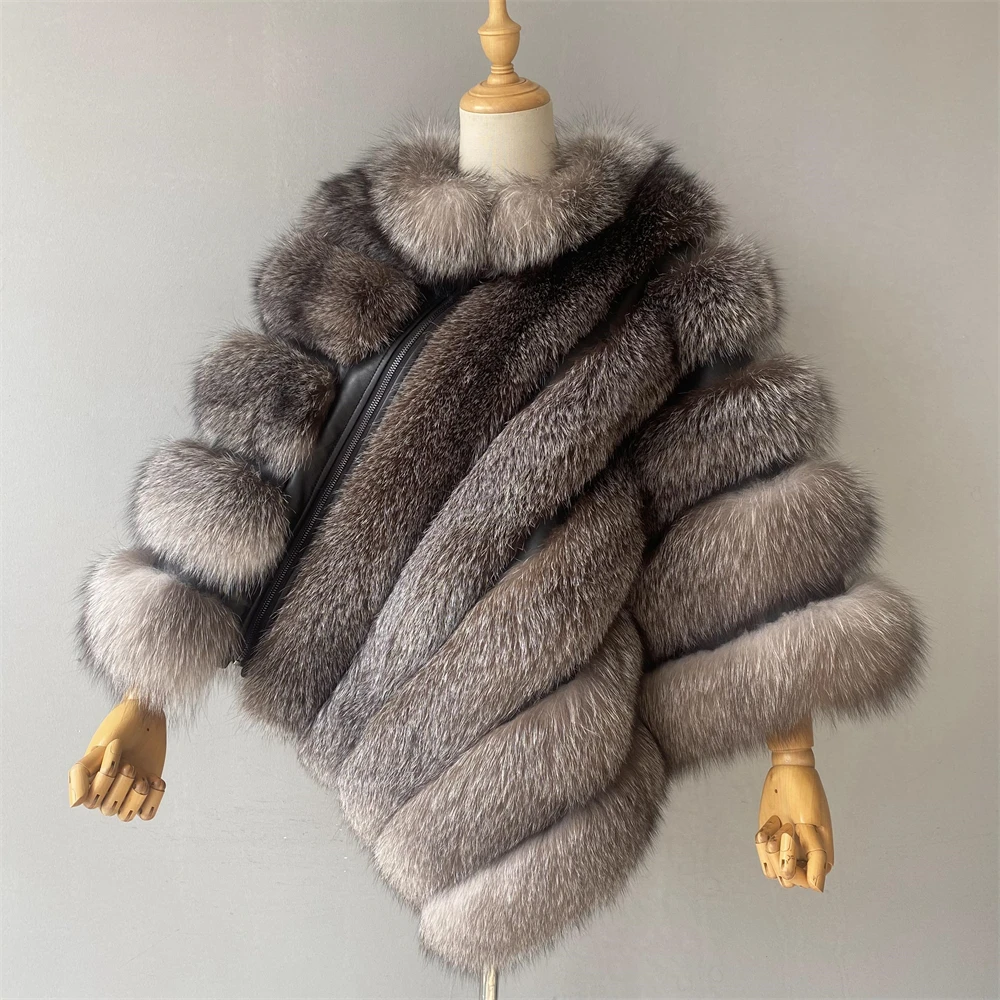 Jaxmonoy frauen Echtpelz Mantel Winter Luxus Natürliche Pelzmantel Damen Mode Warme Neue In Outerwer Hohe Qualität Weibliche 2024