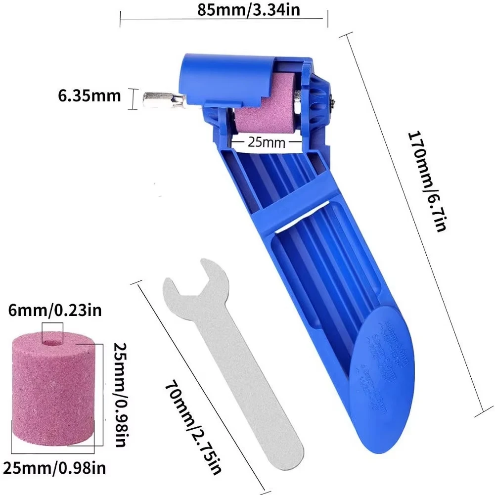 1 Set Portable Drill Bit Sharpener Sharpening Tool Drill Sharpener Wrench Corundum Grinding Wheel Millstone Accessories Tool set