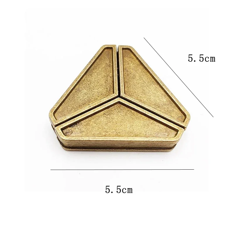 Triangle Lock Puzzle para adultos e crianças, Unwrap Brinquedos, Metal Puzzles, Quebra-cabeças, IQ Games, Educational Toy