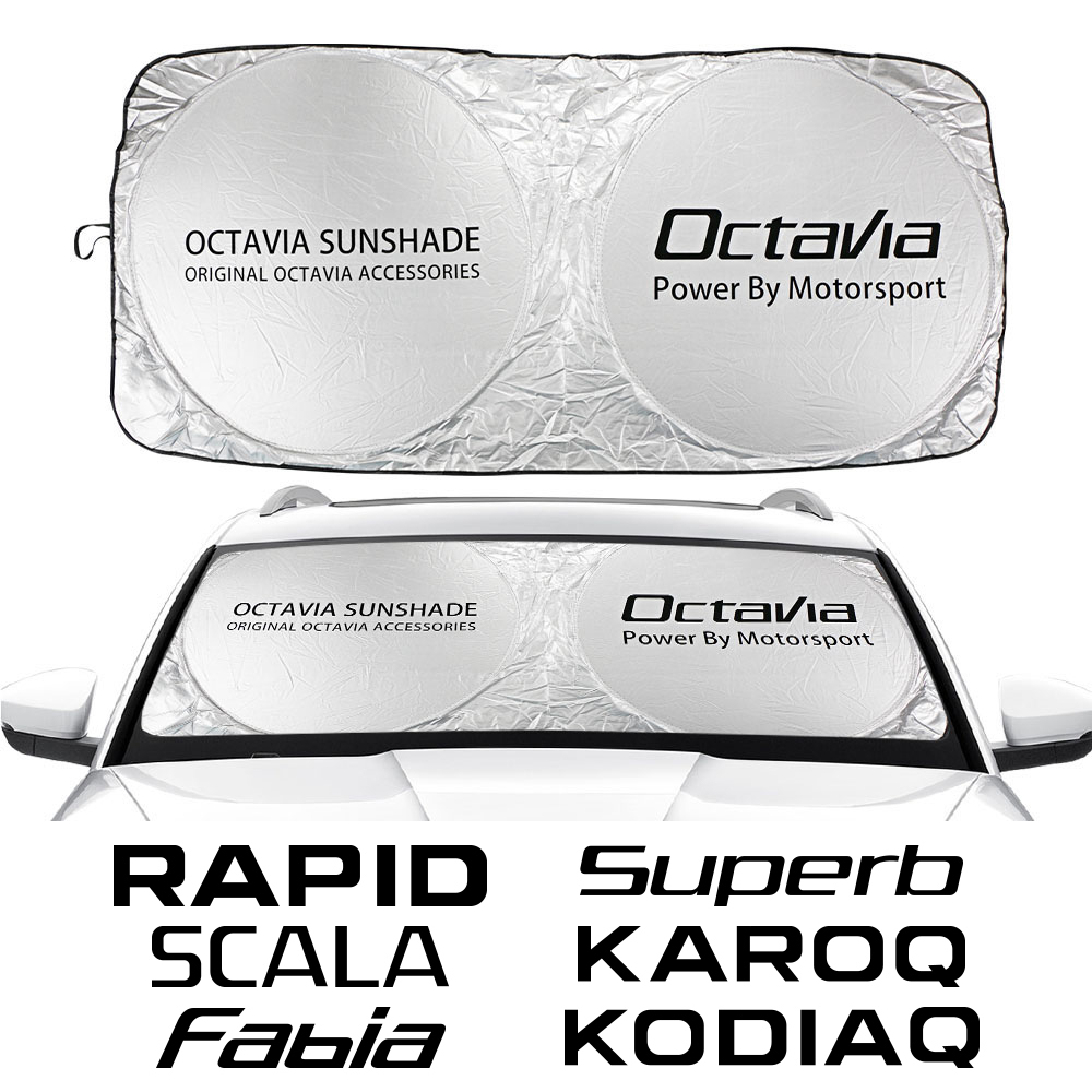 Для Skoda Rapid Karoq Kodiaq Kamiq Octavia Roomster Fabia Superb Scala Citigo Enyaq автомобильный солнцезащитный козырек на лобовое стекло аксессуары