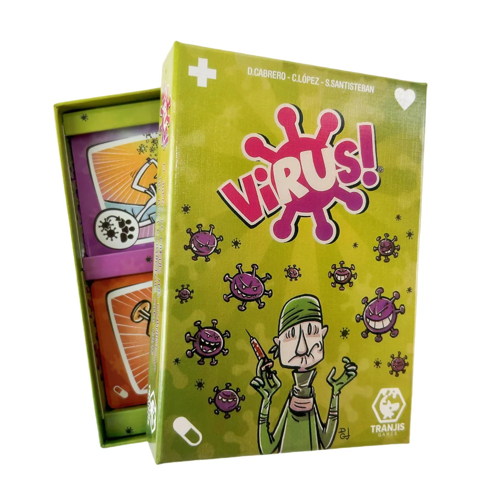 Virus 1 2 3 Brettspiel Das ansteckbare lustige Kartenspiel Spanisches Partyspiel für unterhaltsames Familienspiel Outdoor-Freizeit-Partyzubehör