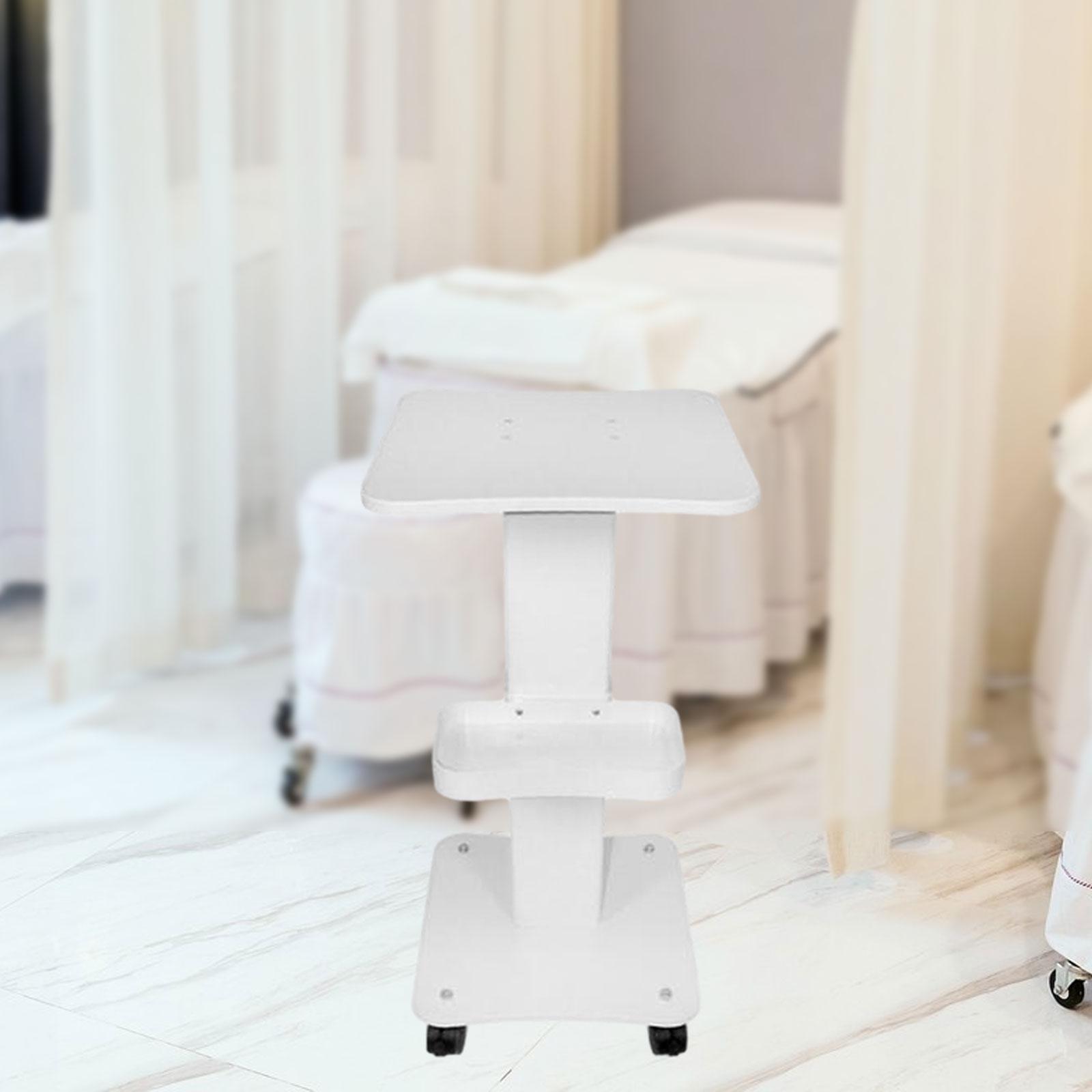 รถเข็นอุปกรณ์เสริมความงามเครื่องสำอางแบบพกพา3ชั้นรถเข็นสำหรับร้านเสริมสวยมีล้ออเนกประสงค์